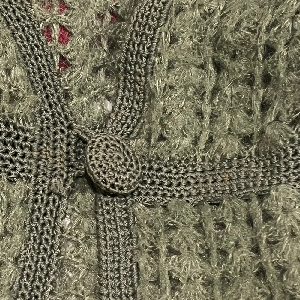 Gold Hawk Open Knit Sweater Cardigan  
Sz: S - Picture 14 of 14